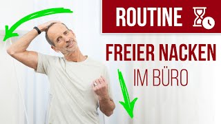 Gegen Nackenschmerzen im Büro – Mache diese 10Minuten Routine [upl. by Aliuqa651]