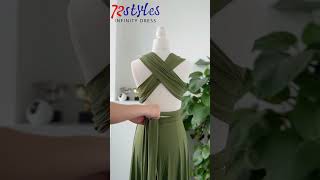 How to wear a convertible infinity dress tutorialsInfinityDresscom bridesmaiddress bridesmaid [upl. by Nyrak]