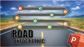 ROAD INFOGRAPHIC HOW TO DESIGN AND ANIMATE INFOGRAPHIC IN POWERPOINT [upl. by Emmeram]