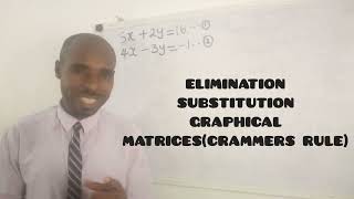 SIMULTANEOUS EQUATIONS THE ELIMINATION METHOD mykellsclass [upl. by Mariano555]