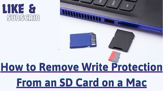 How to Remove Write Protection From an SD Card on a Mac [upl. by Dnomyaw581]