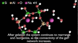 GEOPOLYMERS  geopolymerization mechanism  3D molecular view [upl. by Gian666]