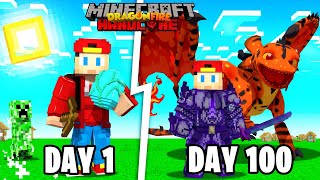 I Spent 100 Days in Dragon Fire Minecraft Heres What Happened [upl. by Aleekahs]