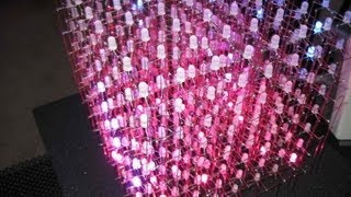 8x8x8 RGB LED Cube  The Build Part 3 Test Animations [upl. by Carree]