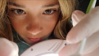 ASMR DENTIST TEETH SCRAPING amp EXAM CLEANING Roleplay Gloves Light [upl. by Kroy]