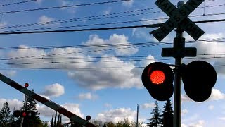 SACRT 239 Light Rail 51st St Railroad Crossing Sacramento CA Rare USampS EBells [upl. by Cardwell559]