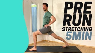 5 MIN PreRun Stretching Routine [upl. by Aehtla581]