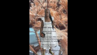 Celebrating the life of Eunice Samuels Brown [upl. by Assyn]