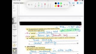 Electrolysis Past Papers Olevels IGCSE electroplating extraction reactivityseries [upl. by Scrivings]