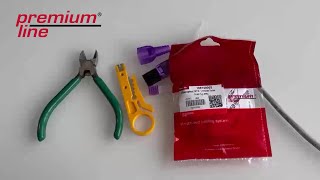 How to install the cat 6A Unshielded Toolless RJ45 Plug  PremiumLine [upl. by Goldenberg241]