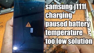 Samsung J1 Ace J111F Charging Paused Battery Temperature Too Low Solution Tested [upl. by Enavi]