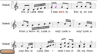 Dixies Land Duet with Sheet Music  Traditional Song [upl. by Suoicul]