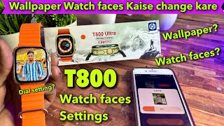 T800 ultra smart watch wallpaper  How to set custom watch faces in t800 ultra smartwatch  t800 [upl. by Tansey]