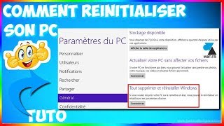 Comment Réinitialiser son PC sous Windows 10 TUTORIEL [upl. by Garin]