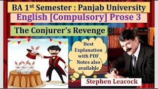 The Conjurers Revenge by Stephen Leacock ba1stsemester puchd english panjabuniversitychandigarh [upl. by Iohk913]