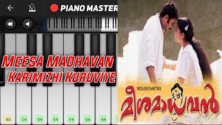 Karimizhi Kuruviye Piano Tutorial  Meesa Madhavan  Perfect Piano [upl. by Nalyad]