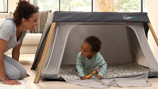 Tutti Bambini CoZee Go 3in1 Bassinet Travel Cot amp Playpen Explainer Video [upl. by Philine737]