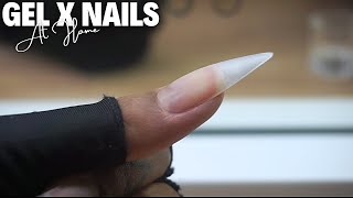 How To Do Gel X Nails At Home  Beginner Friendly Tutorial [upl. by Sirovat]