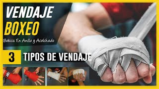 VENDAJE BOXEO 3 variantes fundamentales en 8 anillo acolchado  Como vendar manos correctamente [upl. by Adnamaa]