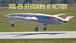 Boeing MQ25 Stingray in Action and Flight Tests [upl. by Annawd]