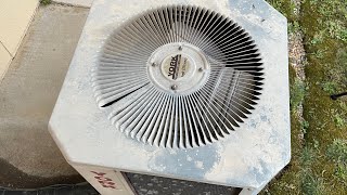 Vintage 1988 York Stellar Series Air Conditioner Starting Up [upl. by Eenram]