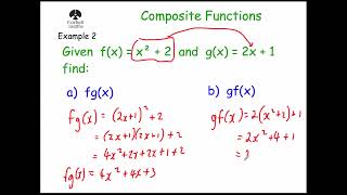 Composite Functions  Corbettmaths [upl. by Birchard]