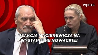 Reakcja Macierewicza na wystąpienie Nowackiej ws katastrofy smoleńskiej [upl. by Uon]