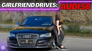 GIRLFRIEND DRIVES 2013 AUDI S8  POV Casual Drive 40 TFSI D4 4H [upl. by Norad]