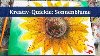 KreativQUICKIE 4 Sonnenblume malen mit Clarissa [upl. by Eelirrem587]