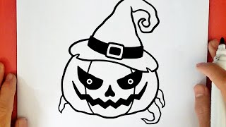 COME DISEGNARE UNA ZUCCA PER HALLOWEEN [upl. by O'Rourke]