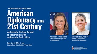 Careers in Diplomacy and the US Foreign Service with Ambassador Victoria Nuland [upl. by Ahsirek918]