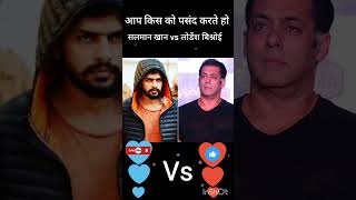 salman khan ❤vs lodens bishnoi 💙 में से ज्यादा पावर किस में हैsalman khan❤ या lodens bishnoi 💙 [upl. by Mckee]