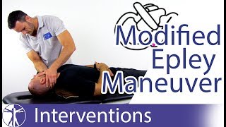 Modified Epley Maneuver  Posterior BPPV Treatment [upl. by Werbel19]