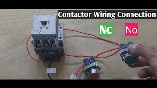 Contactor Connection with NO and NC Switches in contactor holding wiring Hindi Urdu [upl. by Reviere237]