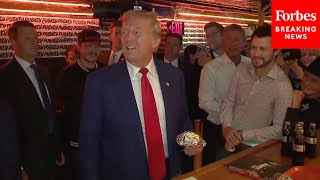 BREAKING NEWS Trump Pays Surprise Visit To New York City Bitcoin Bar [upl. by Other]