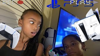 Unboxing play stion 5 with my brother he got it for his brother birthday💕🤘🏾🩸birthday ps5 fun [upl. by Ecneps]