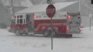 Delmar EngineTanker 742 in the blizzard [upl. by Notlaw]