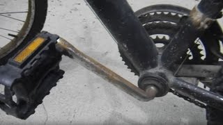 How to Take Apart a One Piece Crank Bottom Bracket on a Bicycle [upl. by Ahseym]