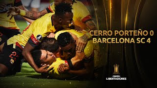 Cerro Porteño vs Barcelona SC 04  GOLES  Fase 3 Vuelta  Libertadores 2020 [upl. by Napoleon]