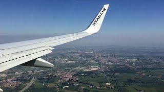 Ryanair  Boeing 737800  Approach amp Landing at Milan Malpensa [upl. by Marcie]