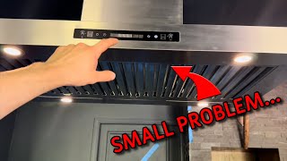 IKTCH Island Mounted Range Hood  Installation amp Review [upl. by Ainotna]