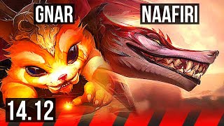 GNAR vs NAAFIRI TOP  7 solo kills 1000 games 923 Dominating  EUNE Diamond  1412 [upl. by Yurik]