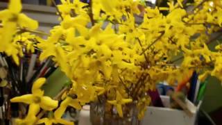 Loose Painting Forsythia In Watercolor [upl. by Ahsauqram]