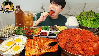 ASMR MUKBANG 집밥 직접 만든 김치찌개 계란후라이 생선구이 먹방 Kimchijjigae Korean Home Meal EATING REAL SOUND [upl. by Leiad]