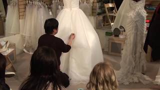 Part 2 of 3  Types of Bustles and How to Bustle a Weddings Dress [upl. by Liamsi]