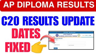 Ap DIPLOMA C20 Results Update 2024  Diploma SBTET Results Today Update👍 [upl. by Eerahs901]