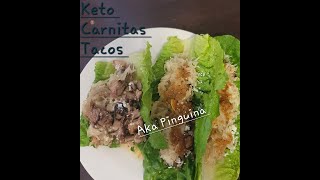 keto Carnitas Tacos  NO TORTILLAS Required and still a taco  Easy to make [upl. by Narrat694]