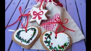 Biscotti natalizi da regalare o per decorare lalbero di Natale [upl. by Suellen]