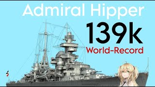 Admiral Hipper 139kWR  WoWs Blitz [upl. by Felicio]