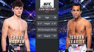 CHASE HOOPER VS JORDAN LEAVITT FULL FIGHT UFC VEGAS 82 [upl. by Nahgem]